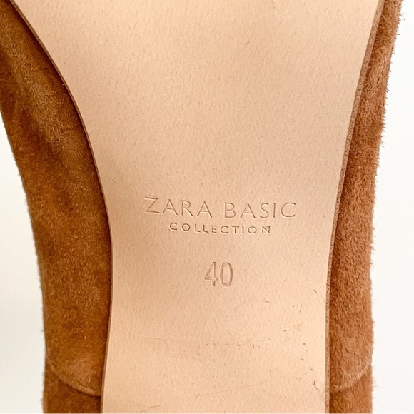 Zara Tan Heeled Ankle Boots – Size 40 - Picture 10 of 10